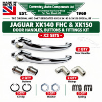 1120K.  XK140 FHC & XK150 Door Handles, Buttons & Fittings Kit (Pair/X2). BD10613/14