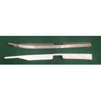 1697.  XK150 Drop Head Coupe Alloy Backings for Chrome Hood Capping / Gutters . BD13419. BD13420