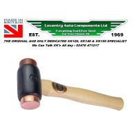 9510. Copper & Hide 'Thor' Hammer For Wheel Spinners  C992