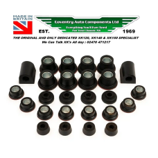 KIT5370F Jaguar XK120 Late, XK140, XK150 Uprated Front Suspension Polyurethane Bush Kit KIT5370F Jaguar XK120 Late, XK140, XK150 Uprated Front Suspension Polyurethane Bush Kit