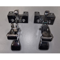 2194PLP. SET OF RECHROMED Late XK150 DHC Drop Head Coupe Front Hood Catche. Late type 4 hole fixing.  JUST NEEDS RIVETS. BD16134