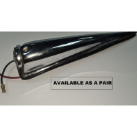 5200KPLP. Pair of OriginaL Chrome Side light Housing, Nacelle, in correct Pressed Brass. With Sidelight & Gasket C2881