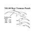 CAC4-60. XK140 Roadster TONNEAU SIDE PANEL. OTS. LEFT HAND SIDE (with Filler Recess)