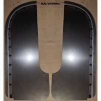 CAC4-66L  XK140 LEFT HAND REAR STONE GUARD / SPLASH PANEL  (Rear of Shut Face Pillar) Diaphragm.  BD9317. BD10236. BD10131. BD10132