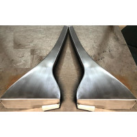 CAC5-73L.  XK150 Drop Head Coupe Rear LEFT HAND 1/4 Quarter Repair Panel Above Wheel Arch. LH : BD13507. RH : BD13508