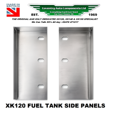 CAC2-67. XK120 Petrol Fuel Tank Tray Side Fillet Closing Panels x 2. C4198 F