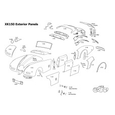 CAC5-4R. XK150 FRONT HALF OF RIGHT HAND FRONT WING. NO PODS