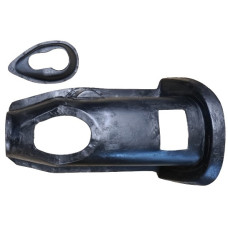 CAC5-53GRP.  FIBREGLASS XK150 Main Transmission Gearbox Cover and Gauntlet in Steel . BD12918. BD15360