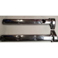 8225EPLP. Restored Early XK120 'STUDLESS' Cam Covers,  Polished - Very Rare. C2217 & C2218. C2217/1 & C2218/1