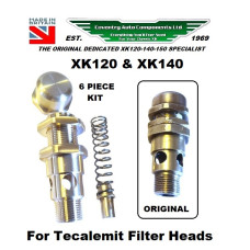 8293. THAT'S A RELIEF! XK120 & XK140 (MKV) Brass Oil Filter Relief Valve Assembly for Tecalemit Filter Heads. C4014. Tecalemit 49010