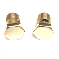 8322POL. HAND POLISHED PAIR of BRASS BANJO BOLTS.  698 \ C11488B