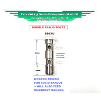 8343U. XK120 Waterpump Double Undercut Take Off  Banjo Bolt for when Heater Fitted.  GO TO 8343  for CORRECT C4403 