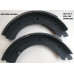 8608EF.  EARLY XK120 RELINED / EXCHANGE * FRONT BRAKE SHOES * WITH NEW LININGS (set of 4pcs.) Drum brake. 2042. 7403. 1933