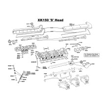 8059. Correct XK150'S' Inlet Manifold Gaskets (3 pcs) . C14127