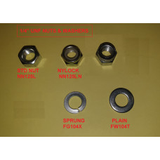 NN125L x 10 pieces of Standard 1/4" UNF  Nuts