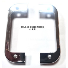 2069. Fixed Head Coupe Rear Quarterlight Shroud Bracket / Skirt  Chrome Plated. BD5434