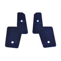 2214 Pair XK140 DHC Large Hood Wood End Cappings In Stainless BD9051 & BD9052