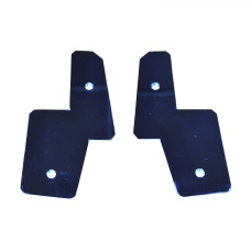 2214 Pair XK140 DHC Large Hood Wood End Cappings In Stainless BD9051 & BD9052