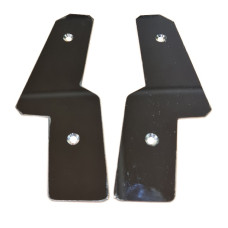 2215. PAIR.  XK140 DHC Hood Wood End Cappings in Stainless Steel . BD9054 & BD9055