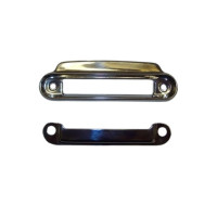 2270. XK140 & XK150 Chrome Plated Interior Door Lock Slide Escutcheon Cover. BD9263. BD9264 2270. XK140 & XK150 Chrome Plated Interior Door Lock Slide Escutcheon Cover. BD9263. BD9264