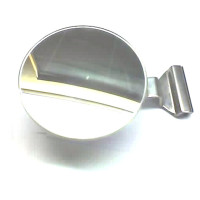 2283. Custom Fit  Clamp-on Round Glass 'Peep Hole" Mirror . Custom Fitting