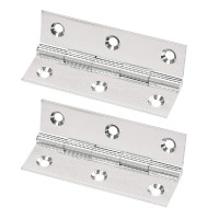 2465.  2 x Dashboard Cubby / Glove Box Chrome Door Hinges XK120 & XK140  DHC & FHC. BD3334