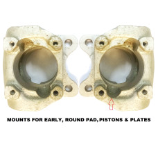 3322. Early XK150 Front  Round Pad  Disc Brake  Caliper Carriers for Round Pads. 6900. VBM411