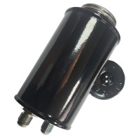 3482. XK120 LATE Steel Reservoir, 1/2" Dual Outlet Brake Fluid Cannister / Can / Bottle. C6427