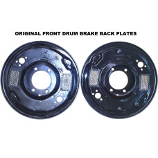 3668.  Pair Of Original USED Late XK120 & XK140 Front Drum Brake Backplates. 30636 & 30637