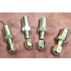1290S. Set of 4 XK120 Bumper Chrome Spacer or  Extension with Acorn  Nuts. C3943 & C5829
