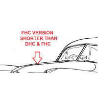 1472. XK140 Fixed Head Coupe Bonnet Strip, Chrome Plated (short) . BD9779