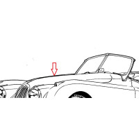1471. XK140 DHC Drop Head & OTS  Roadster Bonnet Chrome Centre Strip.  BD9213