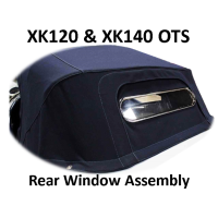 1570. XK120 & XK140 Roadster, 3-piece, Solid Rear Window Assembly for OTS Hood Frame. BD4405 1570. XK120 & XK140 Roadster, 3-piece, Solid Rear Window Assembly for OTS Hood Frame. BD4405