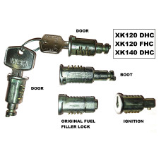 1790. Lock Barrel Set. XK120 FHC & XK120 DHC Matching Door, Boot, Petrol & Ignition. BD7798. BD10610. BD16256. BD11259