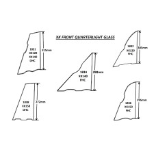 1838. XK150 Drop Head Coupe DHC Front Quarter Light Glass only . BD13532