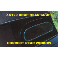 1571. RARE XK120 Drop Head Coupe 3-piece Solid Rear Window Backlight Kit  for  Hood.  BD6760