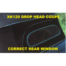 1571. RARE XK120 Drop Head Coupe 3-piece Solid Rear Window Backlight Kit  for  Hood.  BD6760