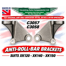 4096. XK120.  XK140.  XK150 Anti Roll Bar ARB Droplink Mounting Brackets Pair . C3057. C3058