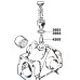 4205. XK140 & XK150 Steering Rack Plunger Later Design. C14002