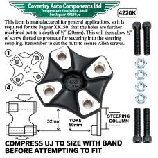 4220KIT. Jaguar XK150 Rubber Steering U.J. with Fittings Kit . C10836/1. C11820/3. C10838