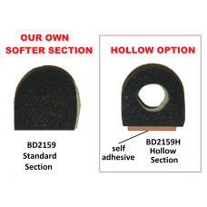 BD2159HS Hollow Section - D- Shaped Highly Compressible Seal for Narrow Panel Tolerance Gaps. Shut problems. BD2159 BD2159HS Hollow Section - D- Shaped Highly Compressible Seal for Narrow Panel Tolerance Gaps. Shut problems. BD2159