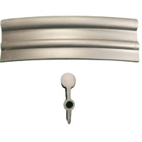 6725. 2 x XK140 & XK150 FHC Superior Rear Quarterlight Window Rubber Piping Seal Beading  To Body  (6' 6". 1.98mtr). BD8598