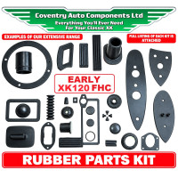 6793E. Jaguar XK120 EARLY FHC Fixed Head Coupe - Complete Rubber Parts Kit