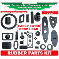 6798EL. EARLY XK150  DHC / Drop Head Coupe Rubber Parts Kit. Left Hand Drive 