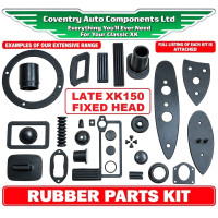 6799LR LATE XK150 FHC / Fixed head Coupe Rubber Parts Kit. RIght Hand Drive