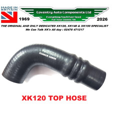 7000. Jaguar XK120 J-shaped Rubber Top Cooling Hose from Thermostat Housing To Manifold Otter Switch Housing. C6809 (replaces C3674)