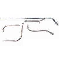7125.  XK150 LATE STAINLESS STEEL Heater Return Pipe Kit (4 Piece) In Engine Bay. C4400. C4837. C4260\7. C13232 .C14324    