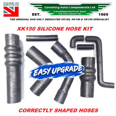 7137SIL. Jaguar XK150 FULLY SHAPED SILICONE COOLING HOSE SET OF WATER HOSES 