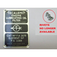 9420. XK120 & XK140 Tecalemit Oil Filter Plate For On Filter Housing Head  