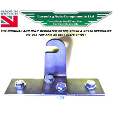 9557. XK120 Early Bonnet Pull Release  / H8 Choke Cable Securing Bracket & Plate Under Dash. C3881